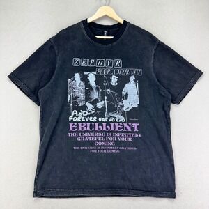 Zephyr‎ Paramount Band T-Shirt size XL Black Punk Emo Graphic Tee Ebullient